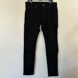 G Star Raw Jeans Mens 34x34 3301 Slim jet-Black Button Fly stretch fabric